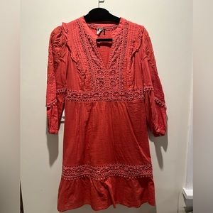 Anthropologie Coral Dress